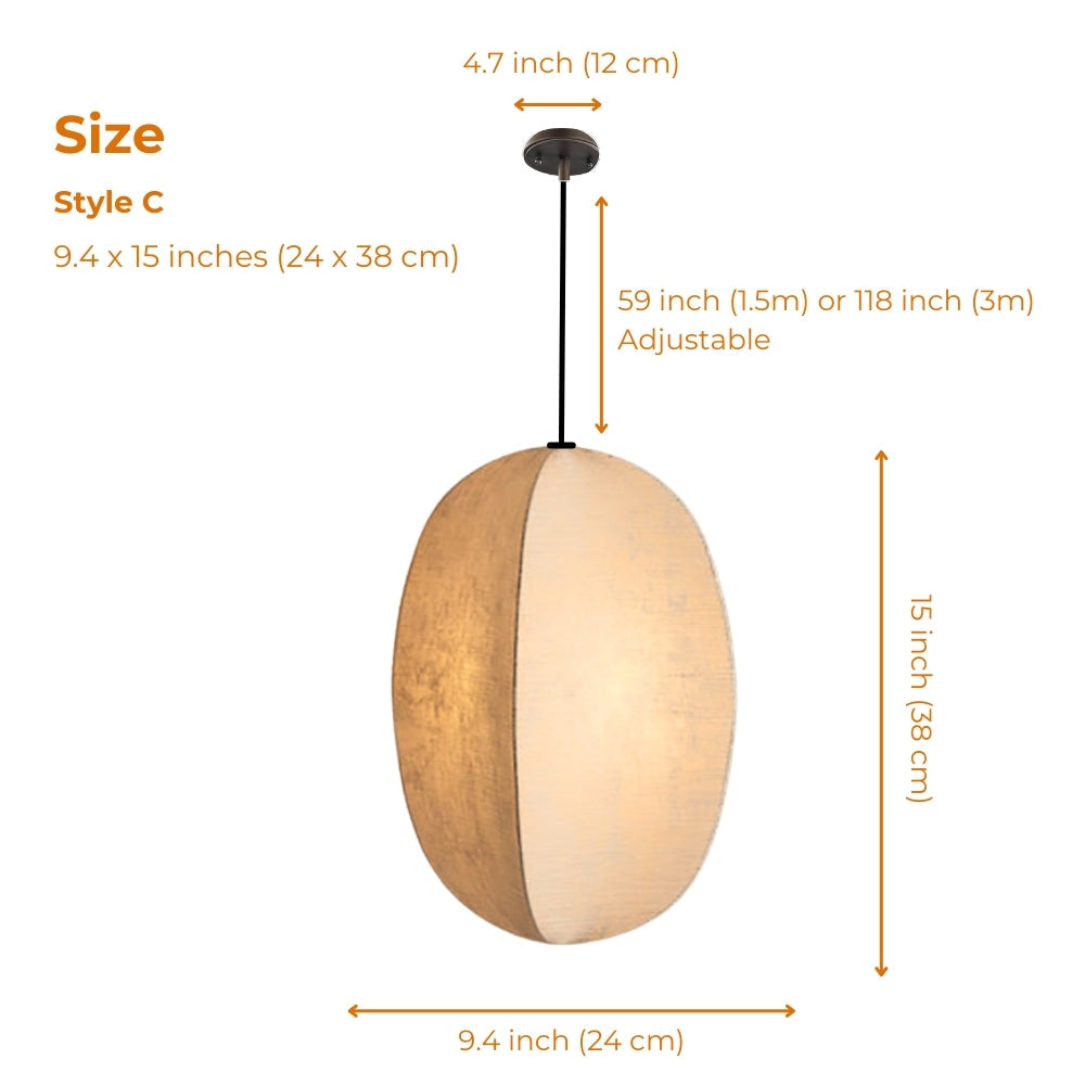 Minimalist Zen fabric orb light fixture for modern restaurant interiors