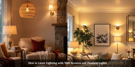 layer-lighting-sconces-pendants-blog-cover-wall sconces and rattan pendant light