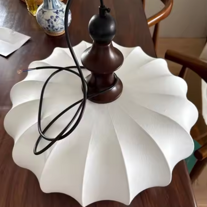 Accent lamp in Modern style, featuring Wood Mix Cloth material, ideal for Restaurant decor, providing ambient and task lighting.