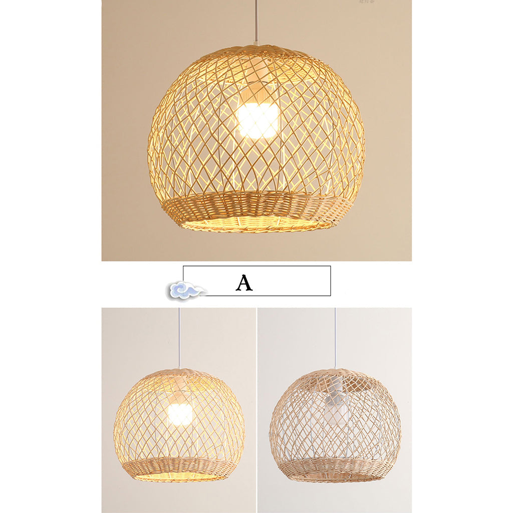Artisan crafted rattan basket pendant light fixtures for eclectic interiors