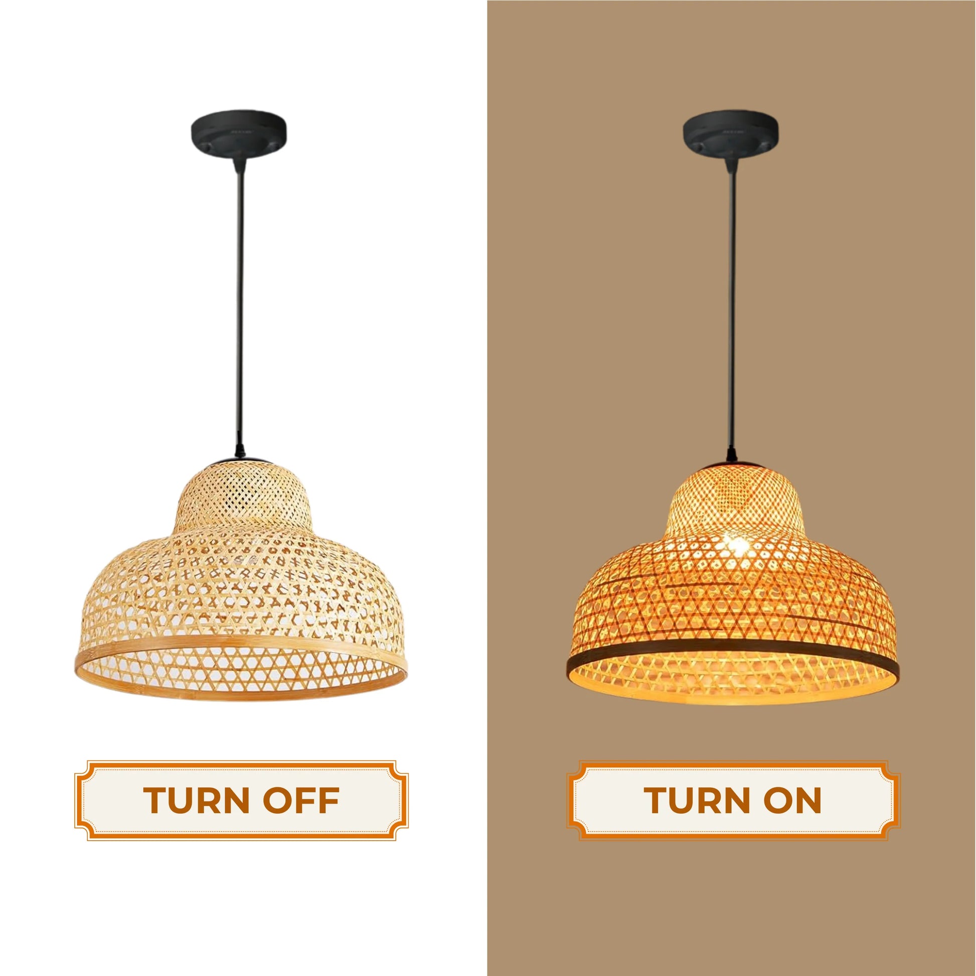 Artisanal bamboo dome pendant light showcasing superior natural craftsmanship and texture