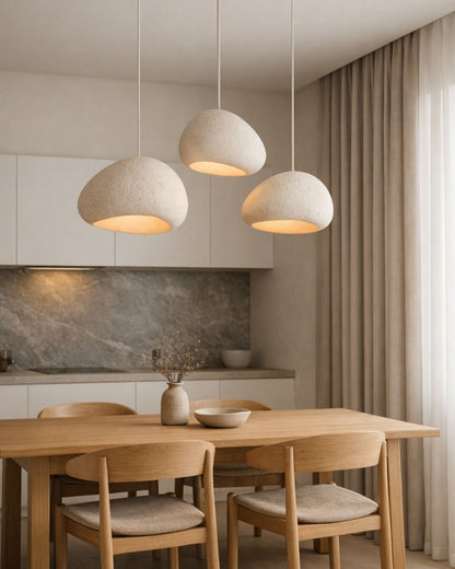 Artistic HDPE sculptural chandelier in gray, modern home decor
