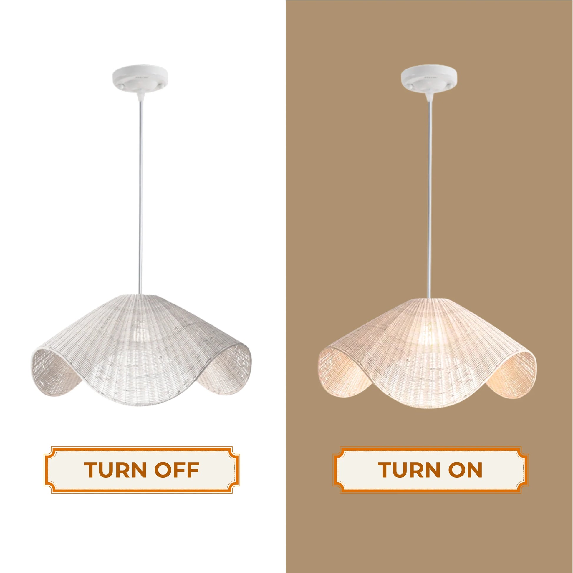 Boho chic artistic wave ceiling light adding a relaxed and bohemian vibe to rooms