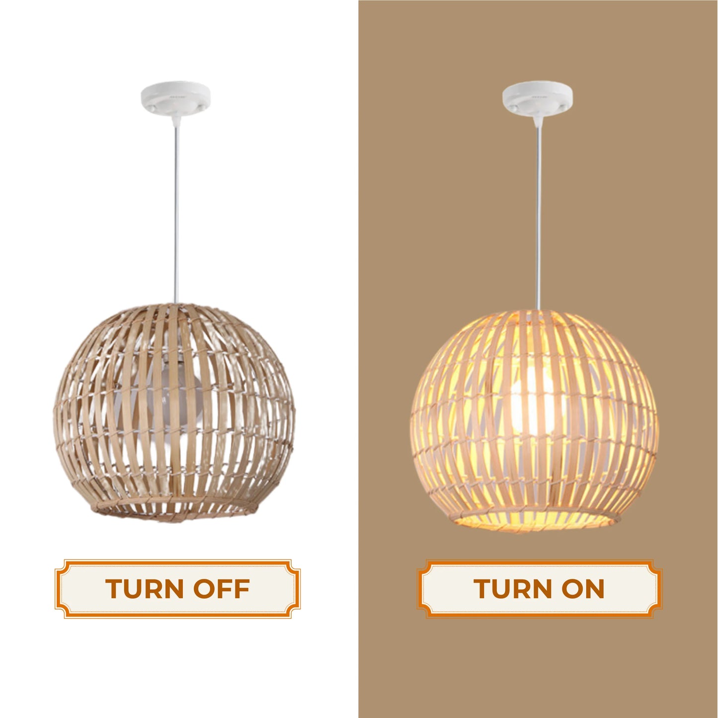 Boho chic natural woven ceiling lamp ideal for relaxed and airy home decor