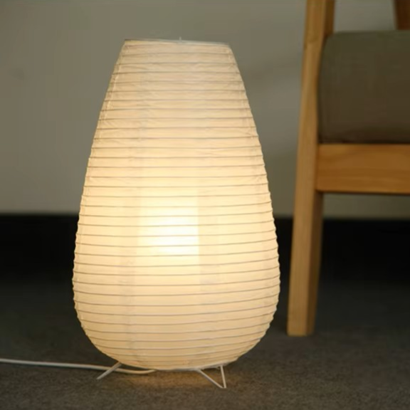 Warm Glow Tapered Paper Lamp creating an Inviting Quiet Luxury Vibe