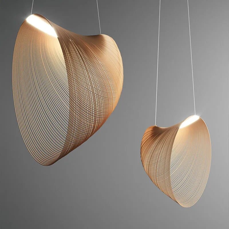 Contemporary artistic hanging lamp in a stylish designer finish