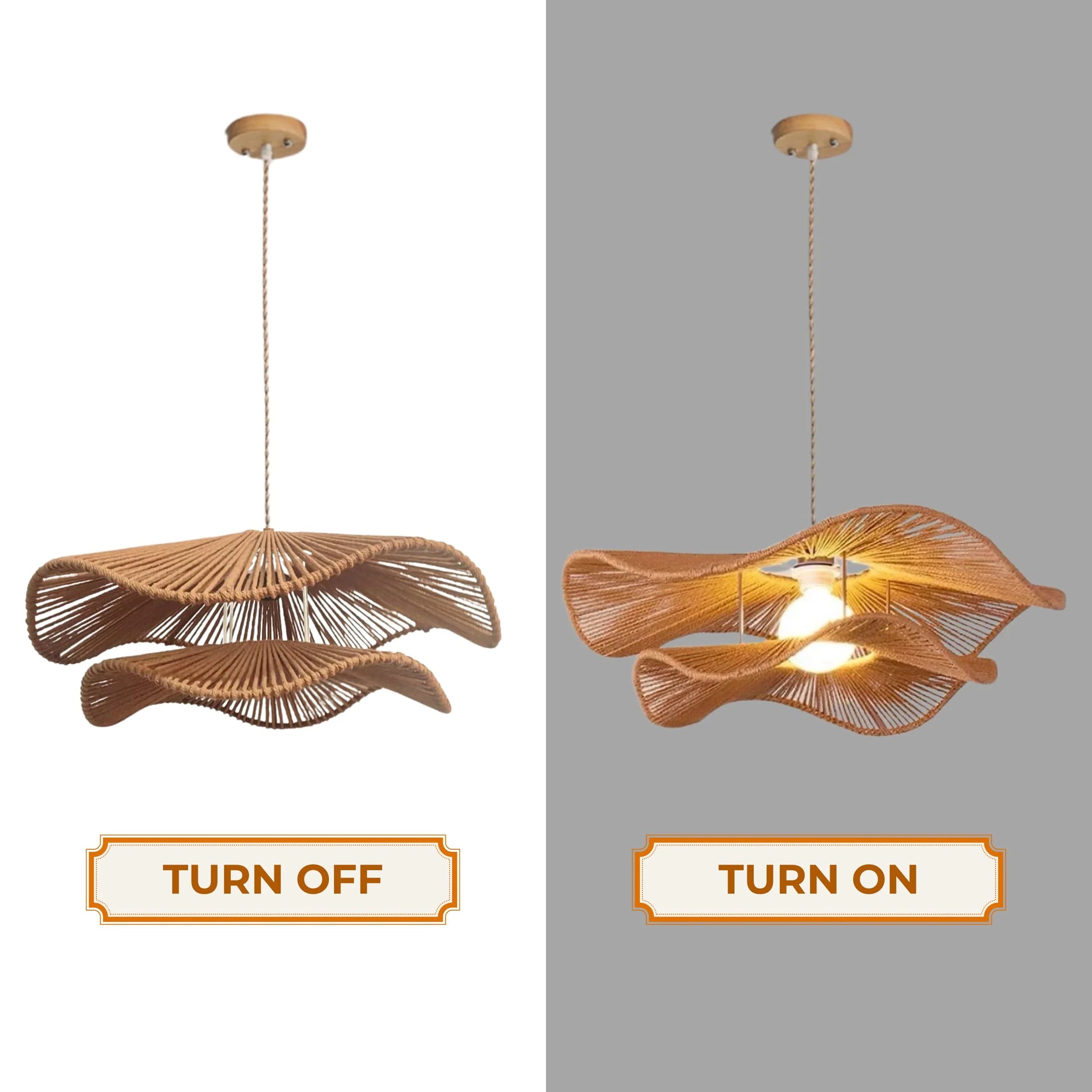 Tropical double layer wicker chandelier bringing a fresh, warm, and breezy coastal resort villa aesthetic into a modern residential kitchen