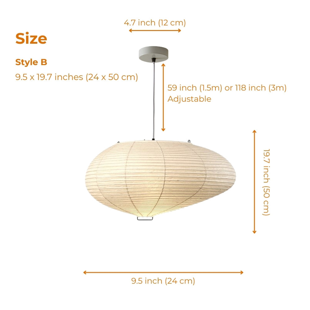 Contemporary paper sphere pendant light for a minimalist Zen space