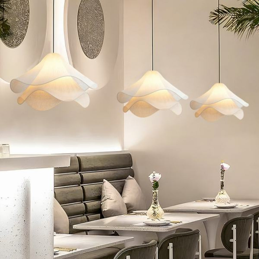 Contemporary petal pendant light for high-end kitchen island interiors