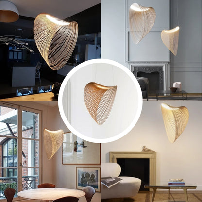 Contemporary sculptural hanging light perfect for modern interior design