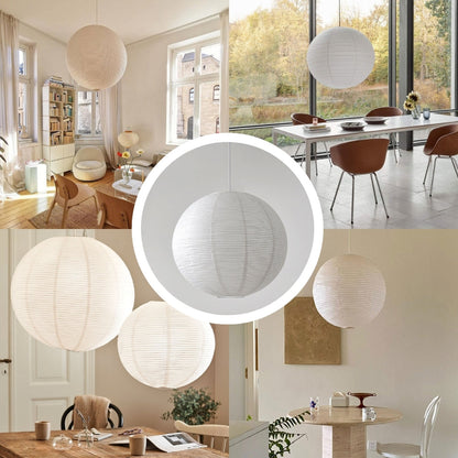 Decorative paper globe light for interior, minimalist style
