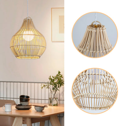 Stylish decorative rattan basket light suitable for home entryway