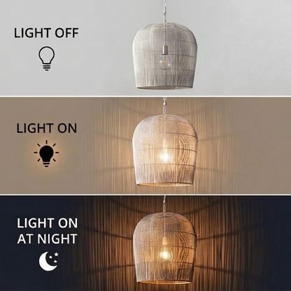 Eco-friendly artisan rattan weave lamp, providing a non-toxic and healthy lighting atmosphere.