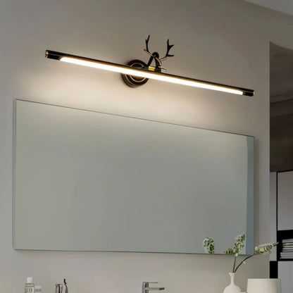 Elegant antler-designed brass mirror light for modern bathroom vanity lighting and decoration
