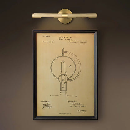 Elegant minimalist copper wall sconce for highlighting framed art pieces