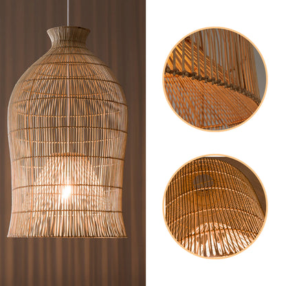 Elegant natural texture ceiling pendant light for refined living room aesthetics