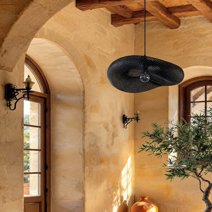 Natural Woven Bamboo Pendant Light – Boho Japandi Chandelier | ArtisticLand