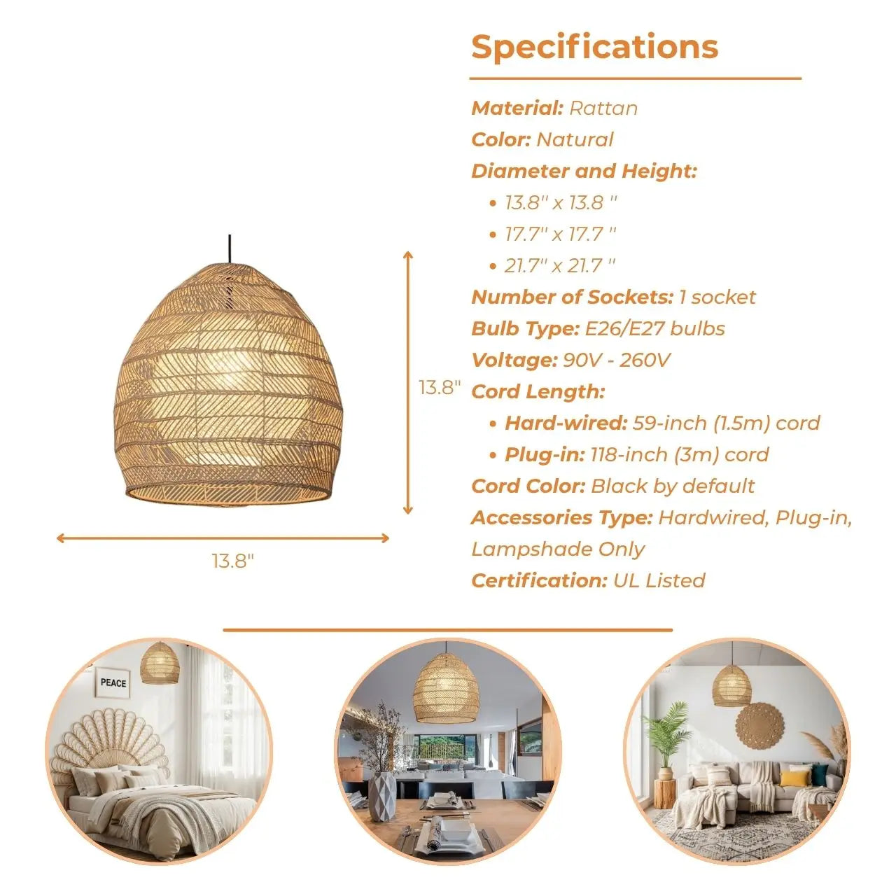 Geometric woven rattan light fixture adding professional yet natural charm to a modern office.