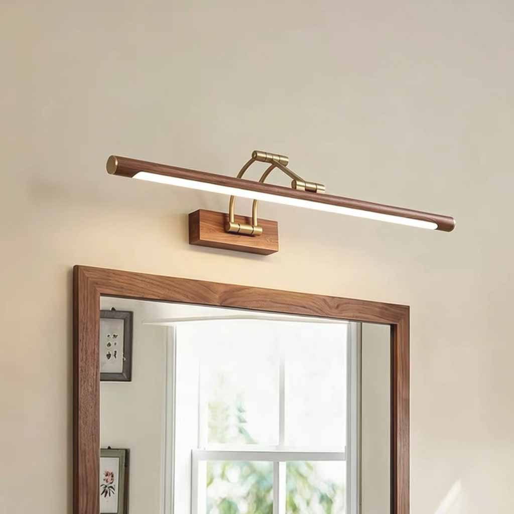 Hand-assembled wood art wall sconce made from sustainable materials for eco-homes