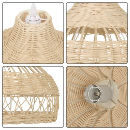 Artisan crafted rattan dome light showcasing precise cross-knit basketry and high-quality sustainable split-bamboo materials