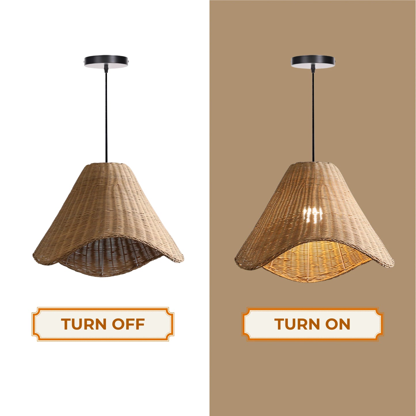 Handcrafted rattan pendant light creating a peaceful focal point in living rooms
