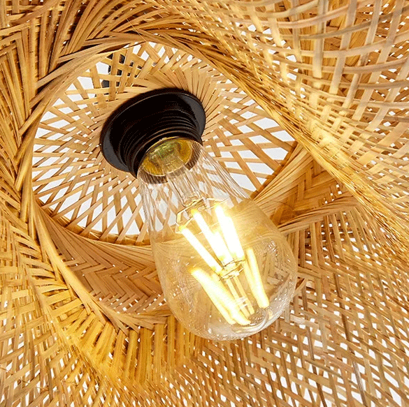 Eco-friendly handmade bamboo lamp for home decor