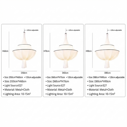 Hanging lamp in Handmade Natural style, featuring Fabric material, perfect for Dining table lighting, ideal for ambient and mood lighting.