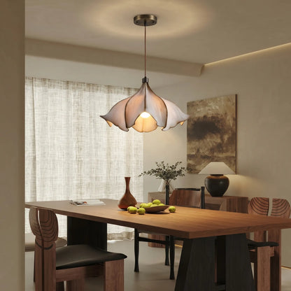 Hanging lamp in Modern style, featuring Wood Mix Resin material, ideal for Dining table decor, providing ambient, task, and mood lighting.