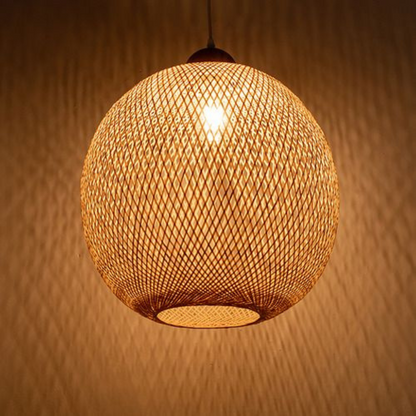 Japandi inspired sphere pendant light bringing serene, natural beauty to any room