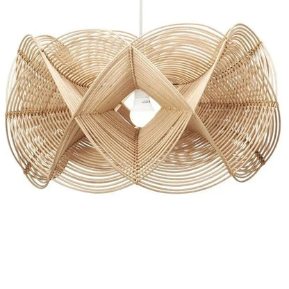 Modern Japandi style rattan light fixture ideal for minimalist contemporary home decor.