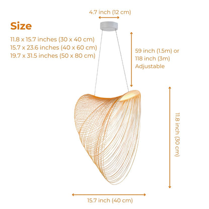 Luxury wave spiral pendant chandelier for modern home improvement