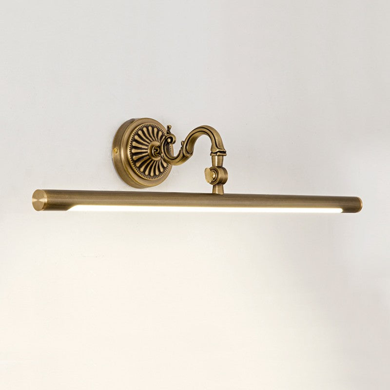 Mid-century sculptural copper picture lamp for entryway gallery accent lighting