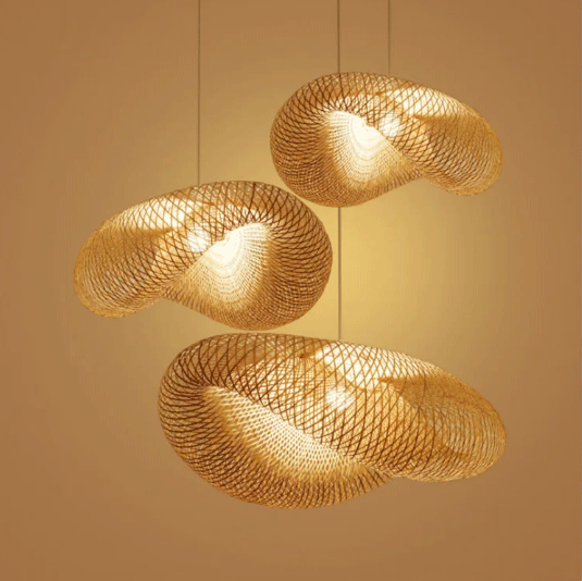 Minimalist eco-friendly bamboo ceiling lamp shade
