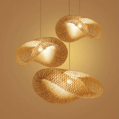 Minimalist eco-friendly bamboo ceiling lamp shade