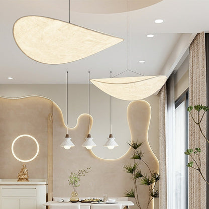 Minimalist fabric twisted pendant light for modern dining room