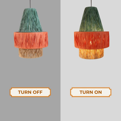 Modern handwoven straw chandelier perfect for boho minimalist living spaces