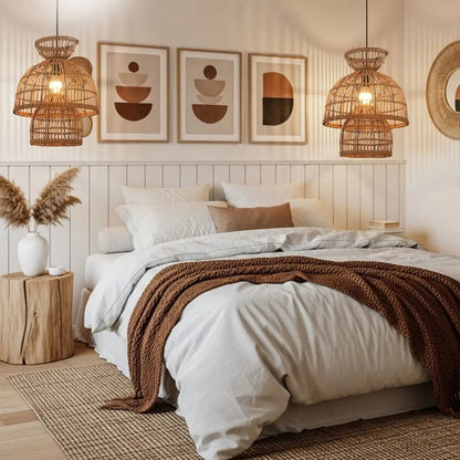 Modern layered pendant light for cozy lounge enhancing contemporary home decor