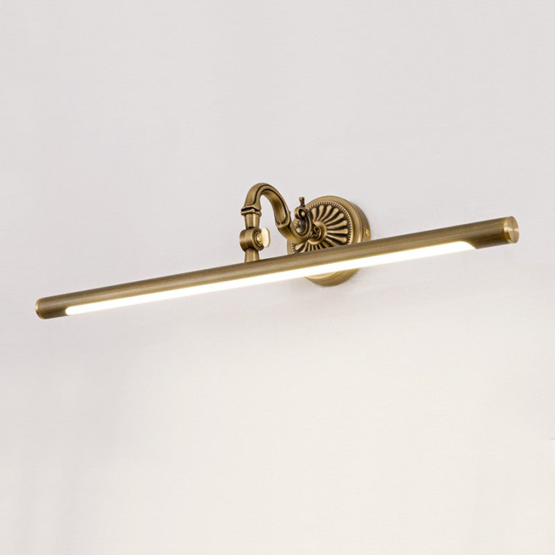 Organic modernism brass art light for an elegant gallery entryway