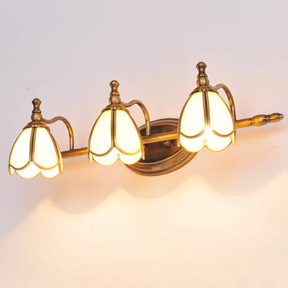 Modernism style copper tulip art light for elegant and natural bedroom gallery ambiance