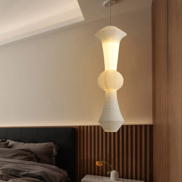 Scandinavian design white rice paper pendant light