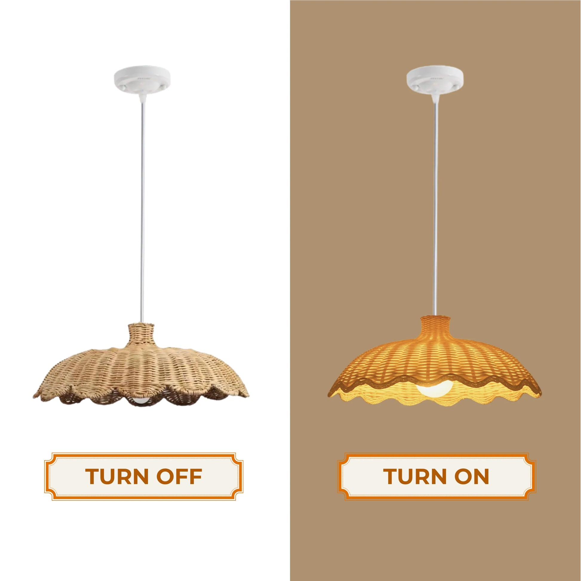 Nordic minimalist organic shape hanging lamp for a clean and serene home look
