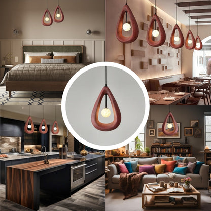 Stylish Nordic teardrop light fixture for living room or restaurant