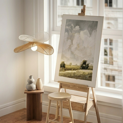 Nordic style natural hemp pendant lighting, neutral tone aesthetic