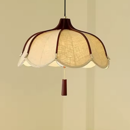 Pendant light Handmade featuring Wood Mix Cloth designed for Studio interior