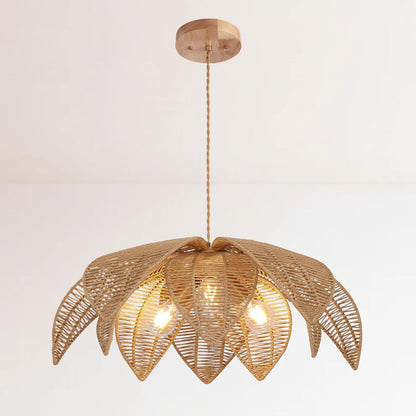 Pendant light in Neoclassic style, using Organic Fabric, creating beautiful sculptural lighting for your Interior.