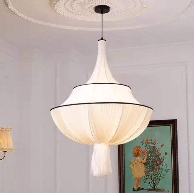 Pendant light in Scandinavian style, featuring Fabric material, perfect for Decor lighting, ideal for ambient and mood lighting.