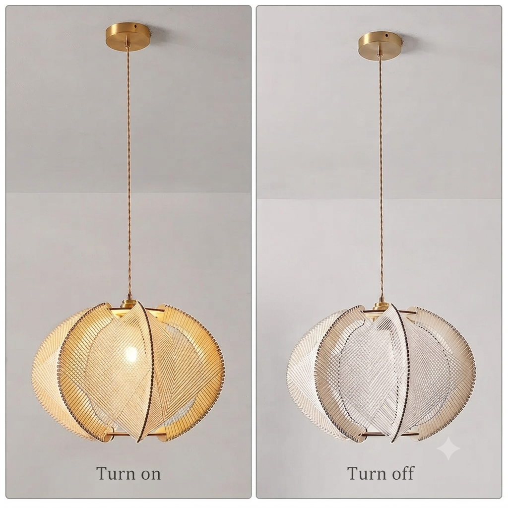Quiet luxury hanging lamp for cozy kitchen task lighting