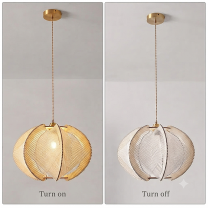 Quiet luxury hanging lamp for cozy kitchen task lighting