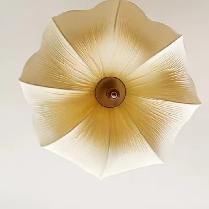 Quiet luxury sculptural lighting featuring Wood Mix Cloth for cozy home ambiance
