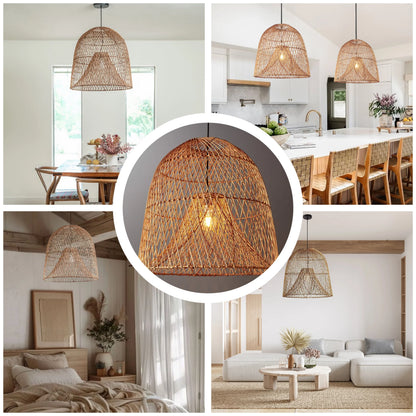 Refined rattan pendant light designed for elegant and peaceful interiors